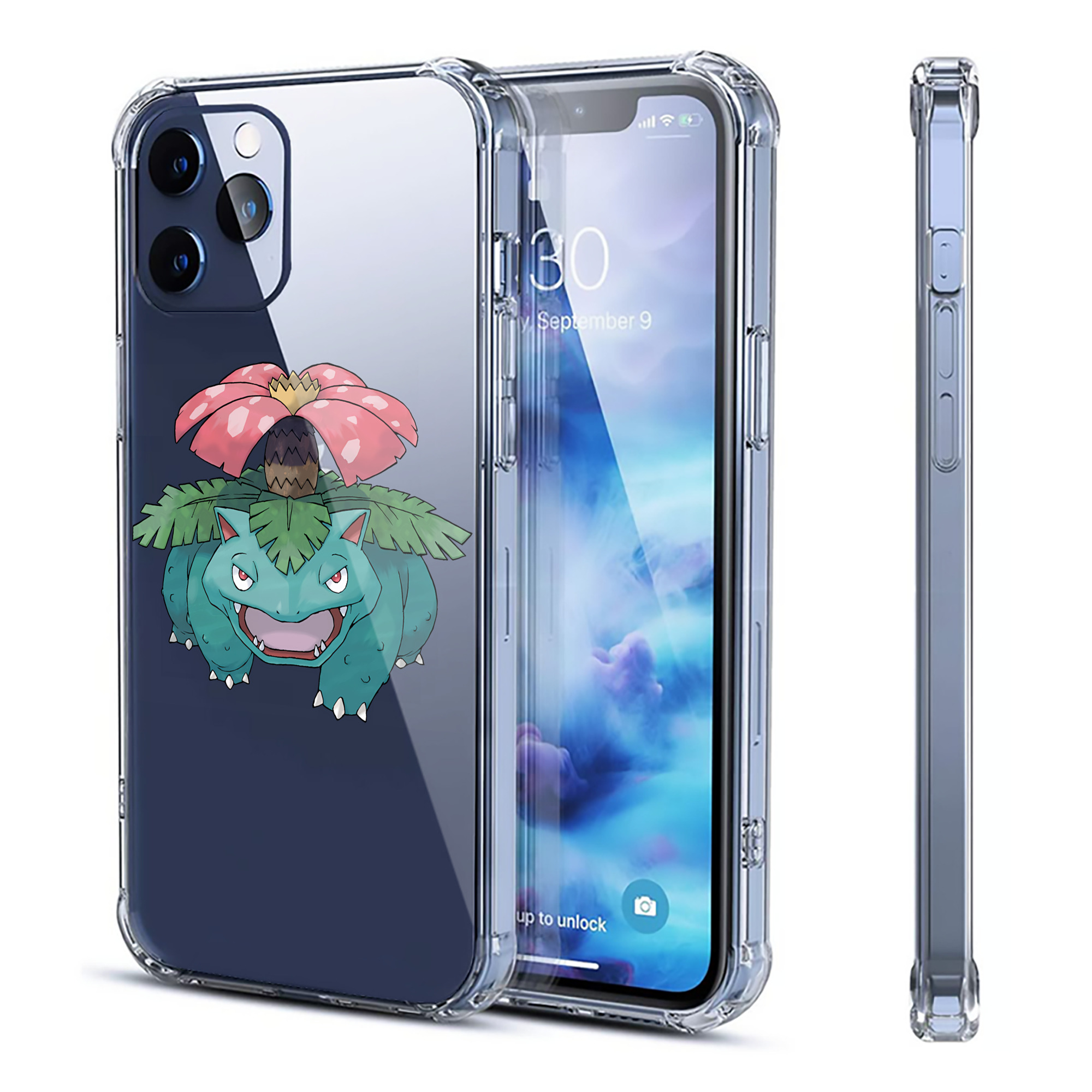 （画像用） ポケットモンスター Pokémon 【iPhone 12シリーズ対応】透明スマホケース（クリアソフトケース）
